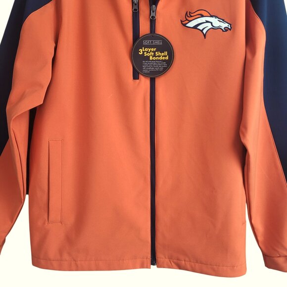 NFL Denver Broncos Jacket Coat Men's L Soft Shell Full Zip Football Sports G-lll - Picture 6 of 14